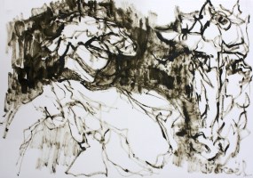 Peinture à l'huile sur papier, 60 x 80 cm, 2015
