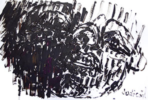 Huile sur papier, 105 × 75 cm, 2012