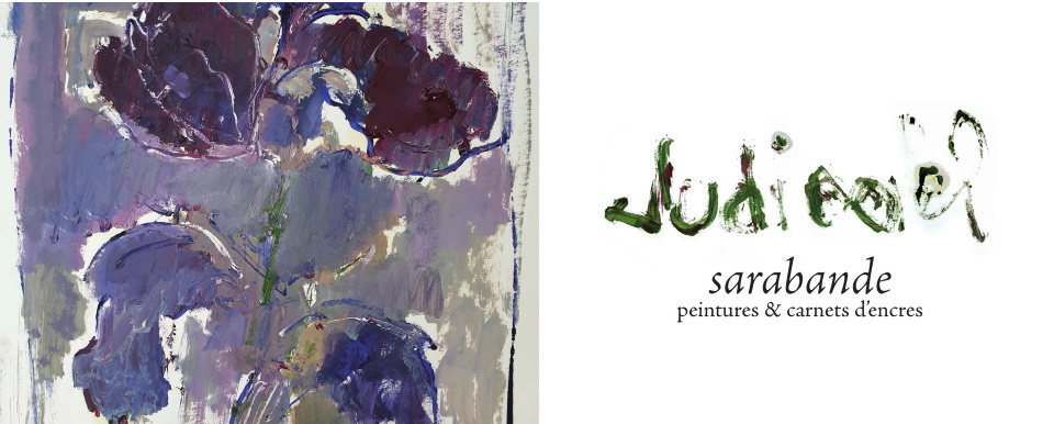 Judicaël - présentation de l'exposition <strong>Sarabande</strong> - encres et peintures thème des fleurs 2019 à 2022